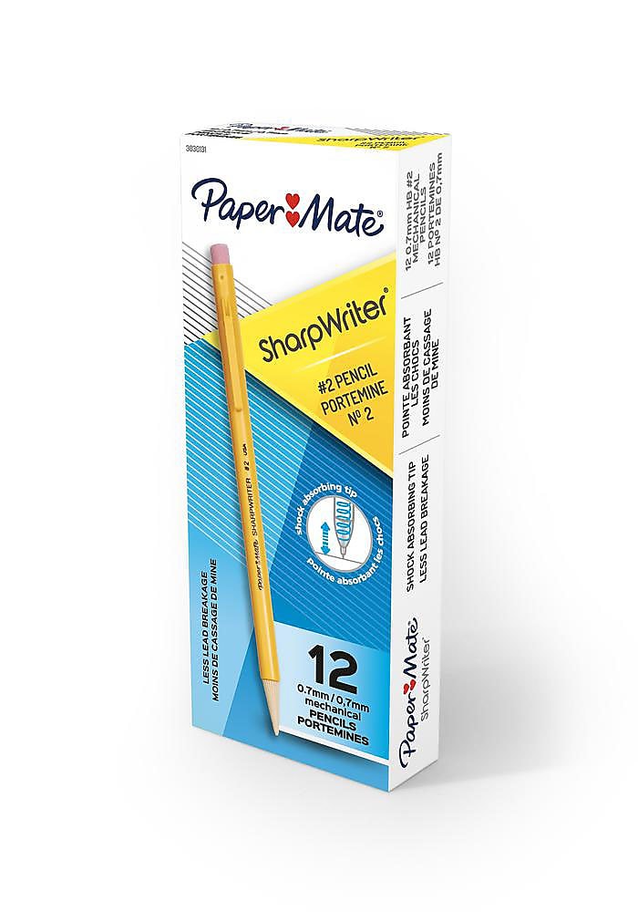 Paper Mate Sharpwriter Mechanical Pencil, 0.7mm, #2 Medium Lead, Dozen