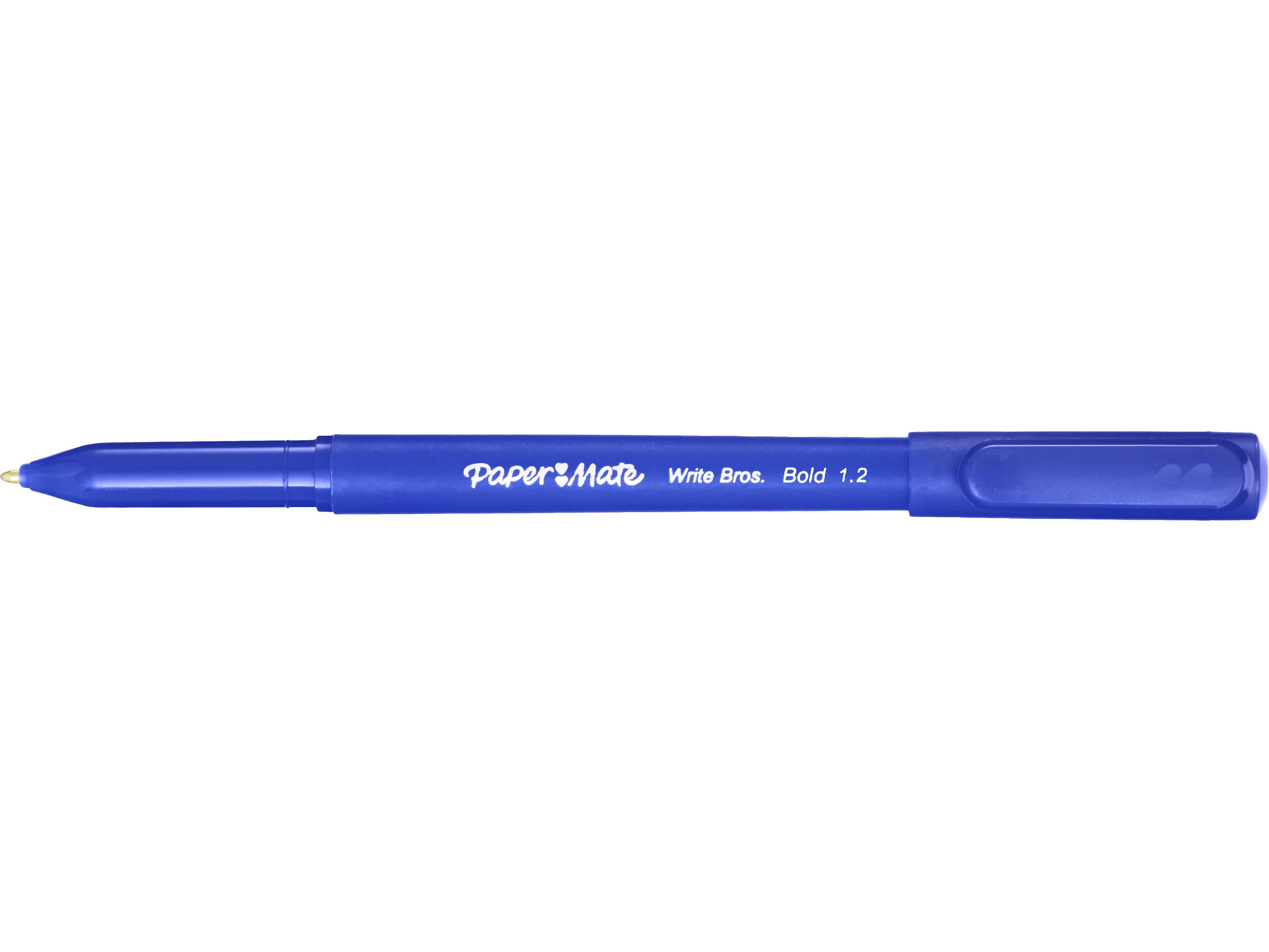 Paper Mate Write Bros. Ballpoint Pen, Bold Point, Blue Ink, Dozen