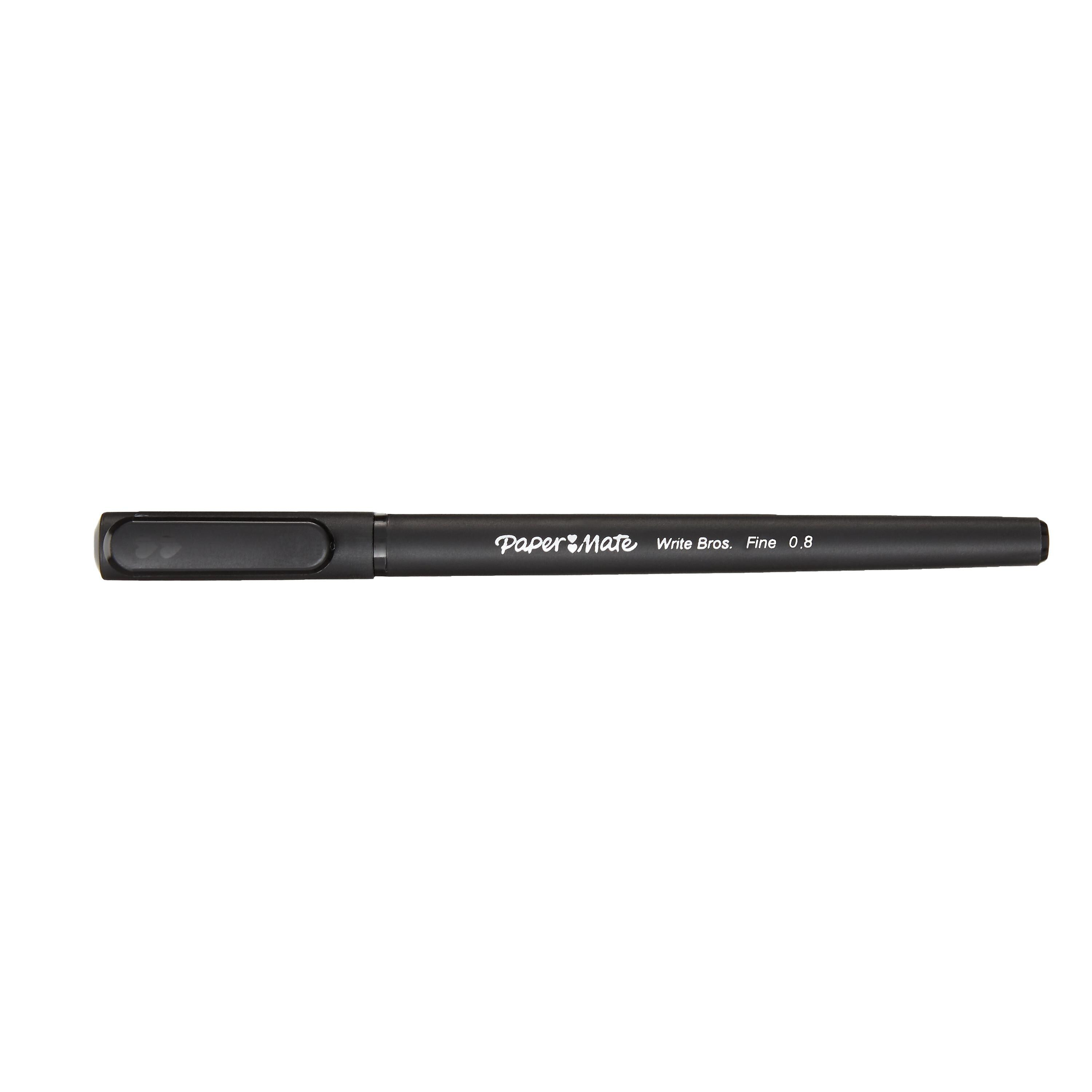 Paper Mate Write Bros. Ballpoint Pen, Fine Point, Black Ink, Dozen