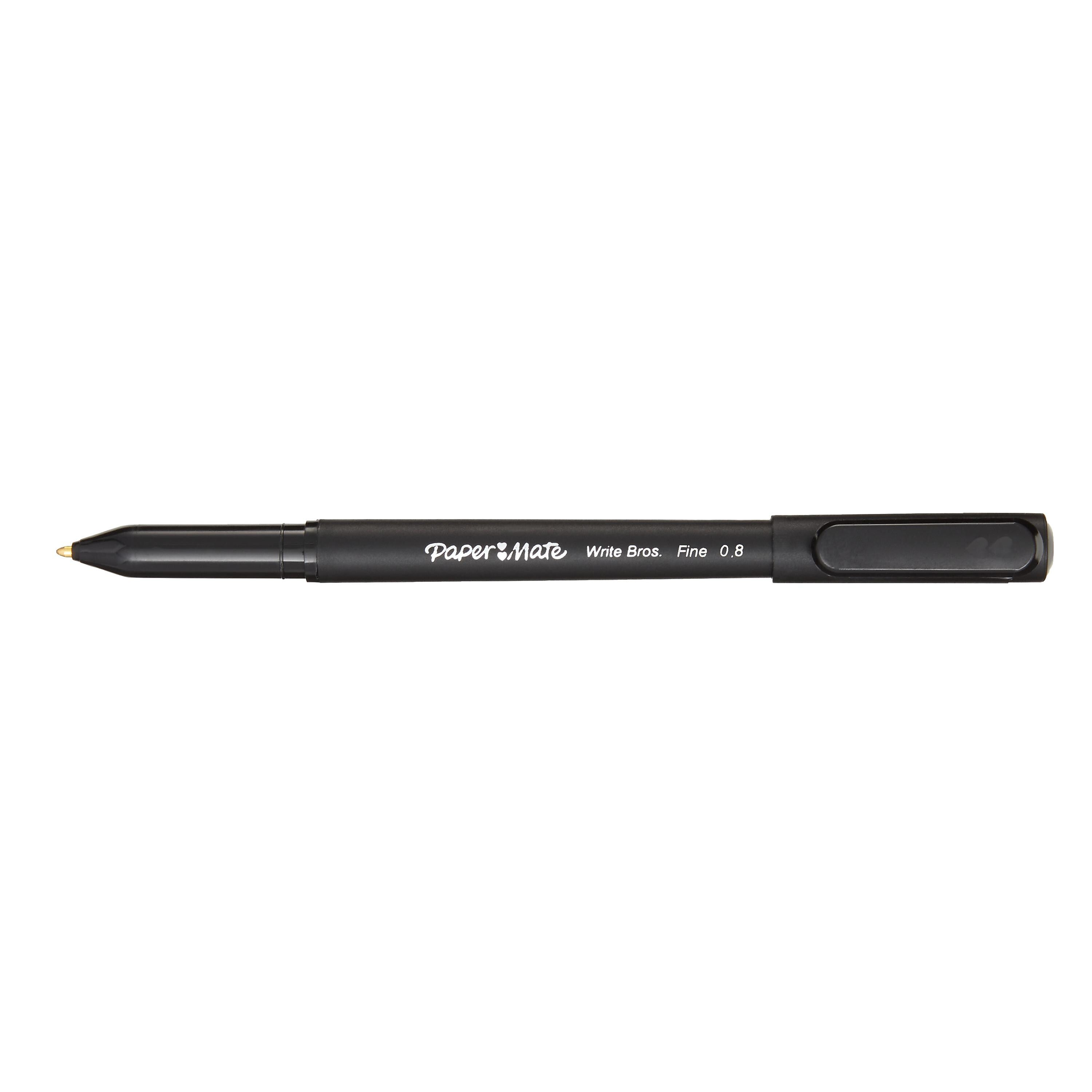 Paper Mate Write Bros. Ballpoint Pen, Fine Point, Black Ink, Dozen