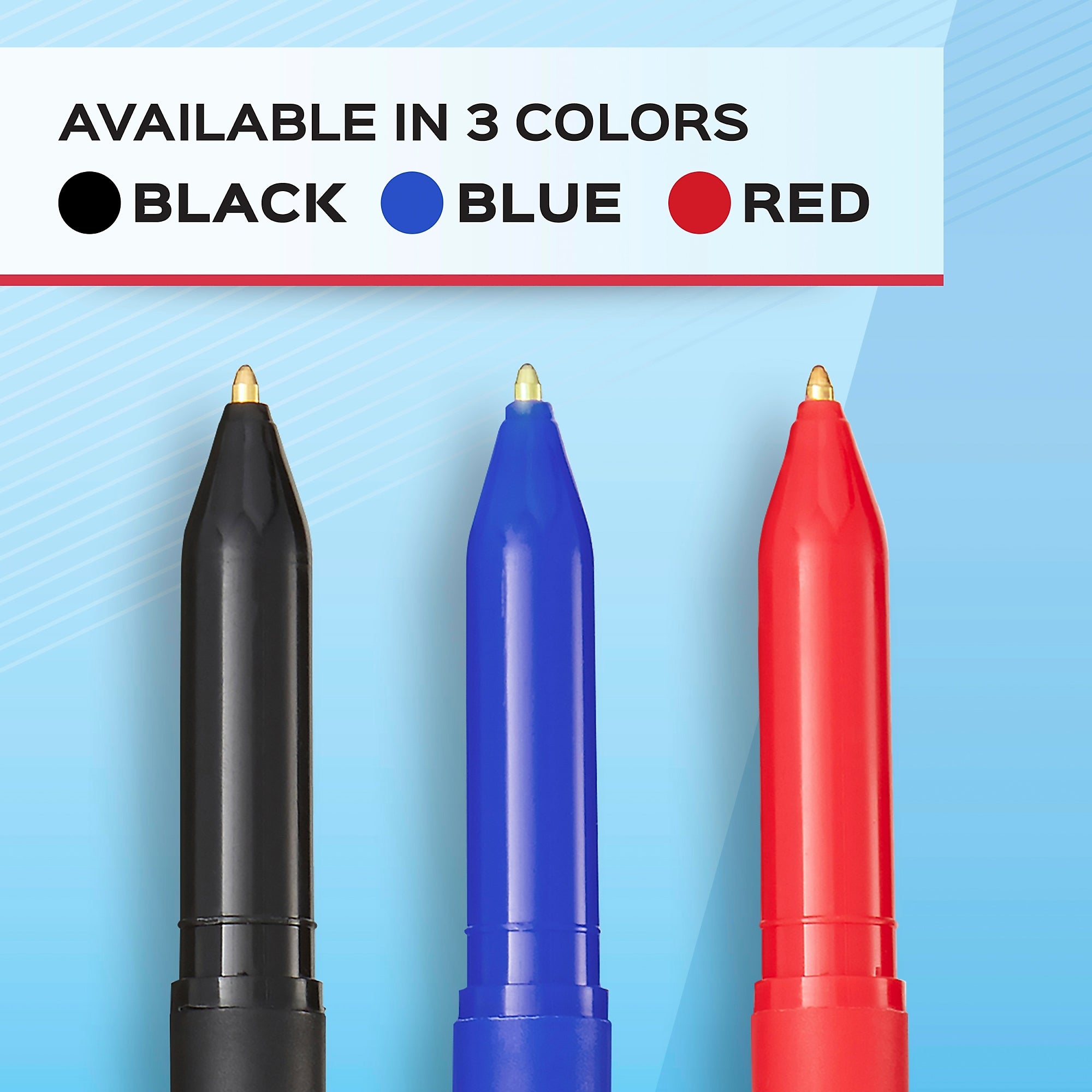 Paper Mate Write Bros. Ballpoint Pen, Medium Point, Blue Ink, Dozen