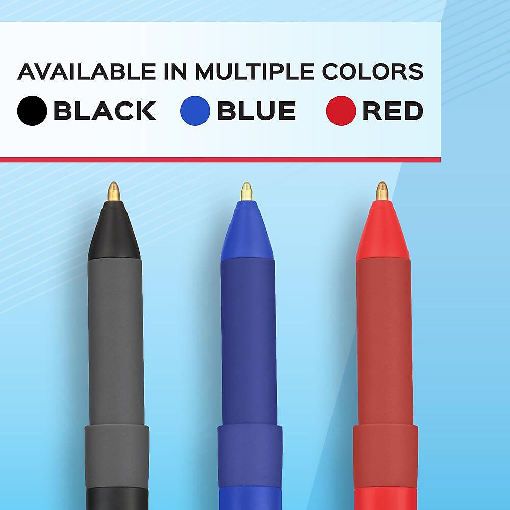 Paper Mate Write Bros. Grip Ballpoint Pen, Medium Point, Black Ink, Dozen