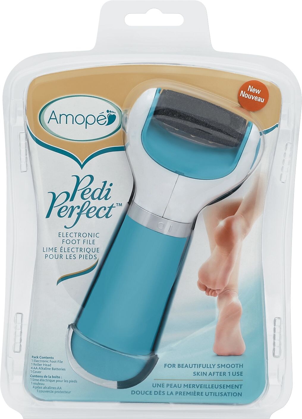 Pedi Perfect Electronic Foot File, Blue/white