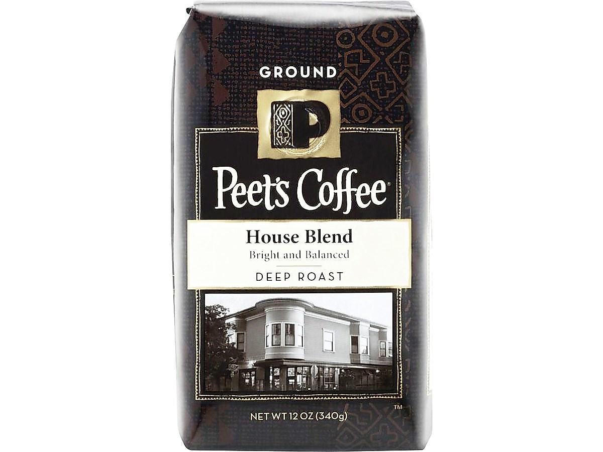 Peet's Coffee House Blend Ground Coffee, Dark Roast, 10.5 oz.