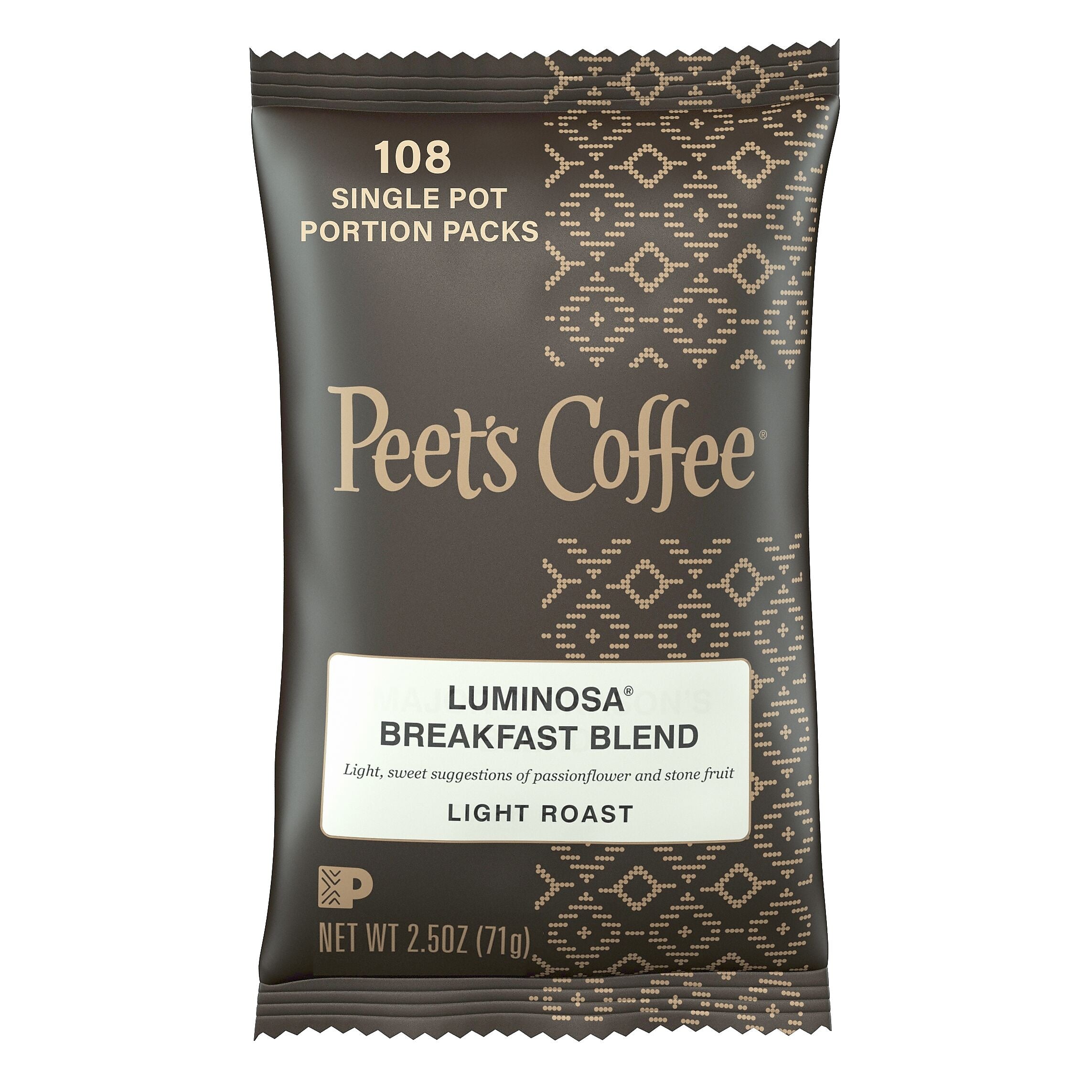 Peet's Coffee Luminosa Breakfast Blend Ground Coffee, Light Roast, 2.5 oz