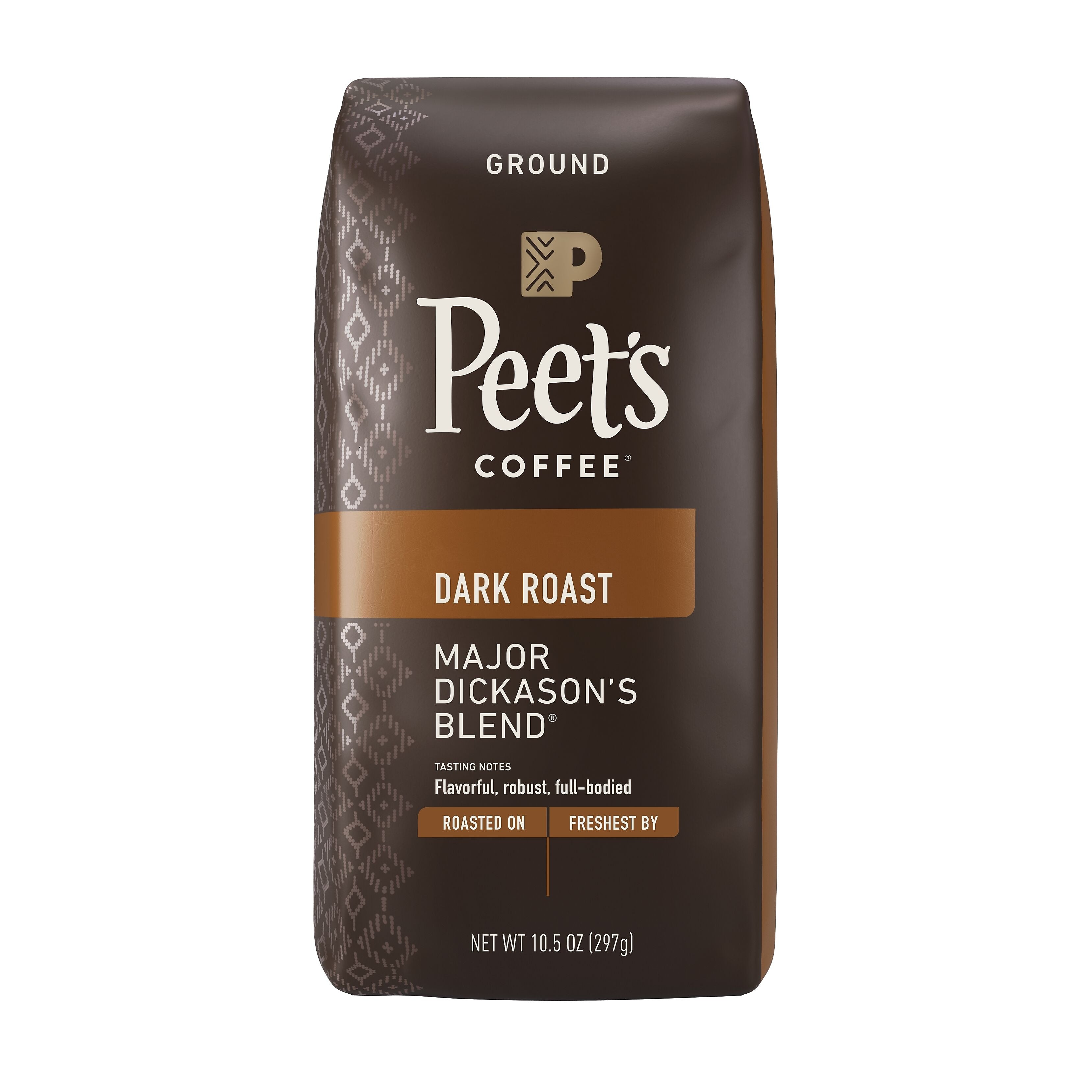 Peet's Coffee Major Dickason's Blend Ground Coffee, Dark Roast, 10.5 oz.