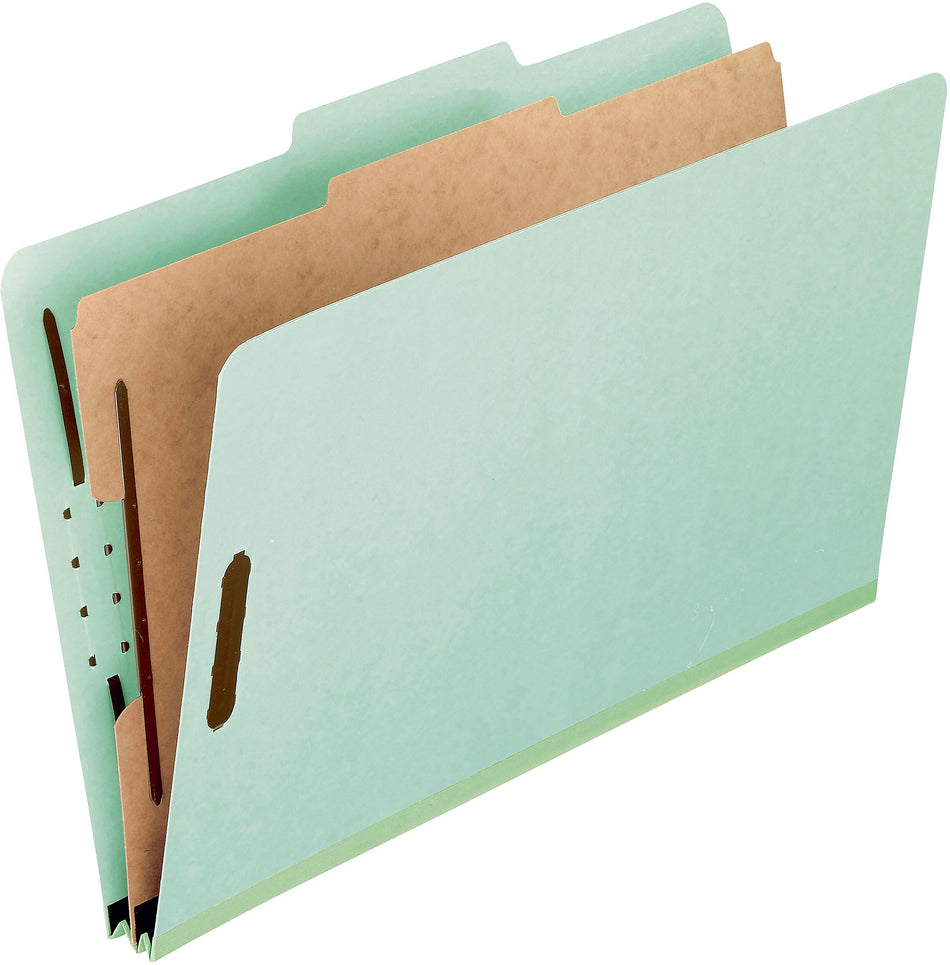 Pendaflex Classification Folder, 2" Expansion, Legal Size, Light Green, 10/Box