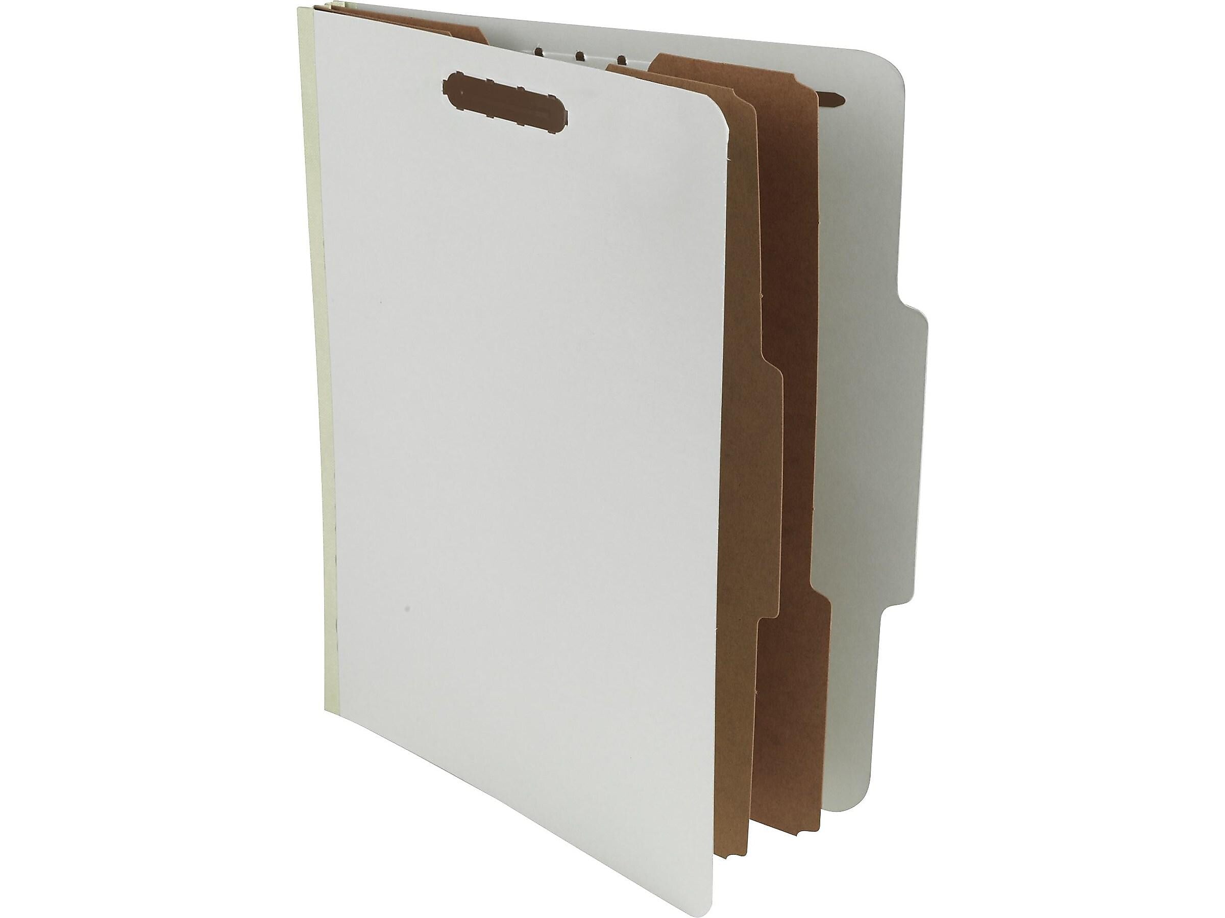 Pendaflex Classification Folders with 2-Dividers/ 6 Fasteners, Letter Size, Light Green, 10/Box