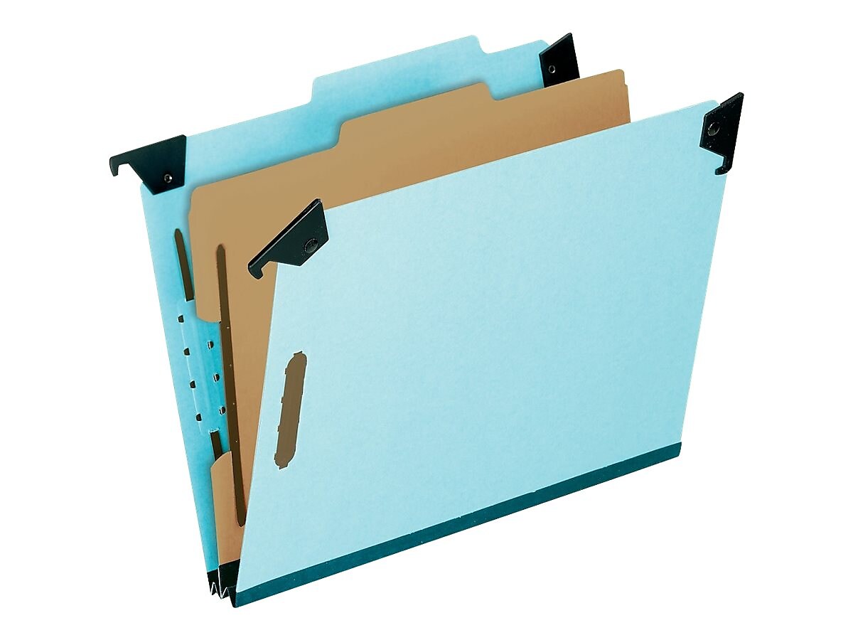 Pendaflex Classification Hanging File Folders, 1/3-Cut Tab, Letter Size, Light Blue, 10/Box