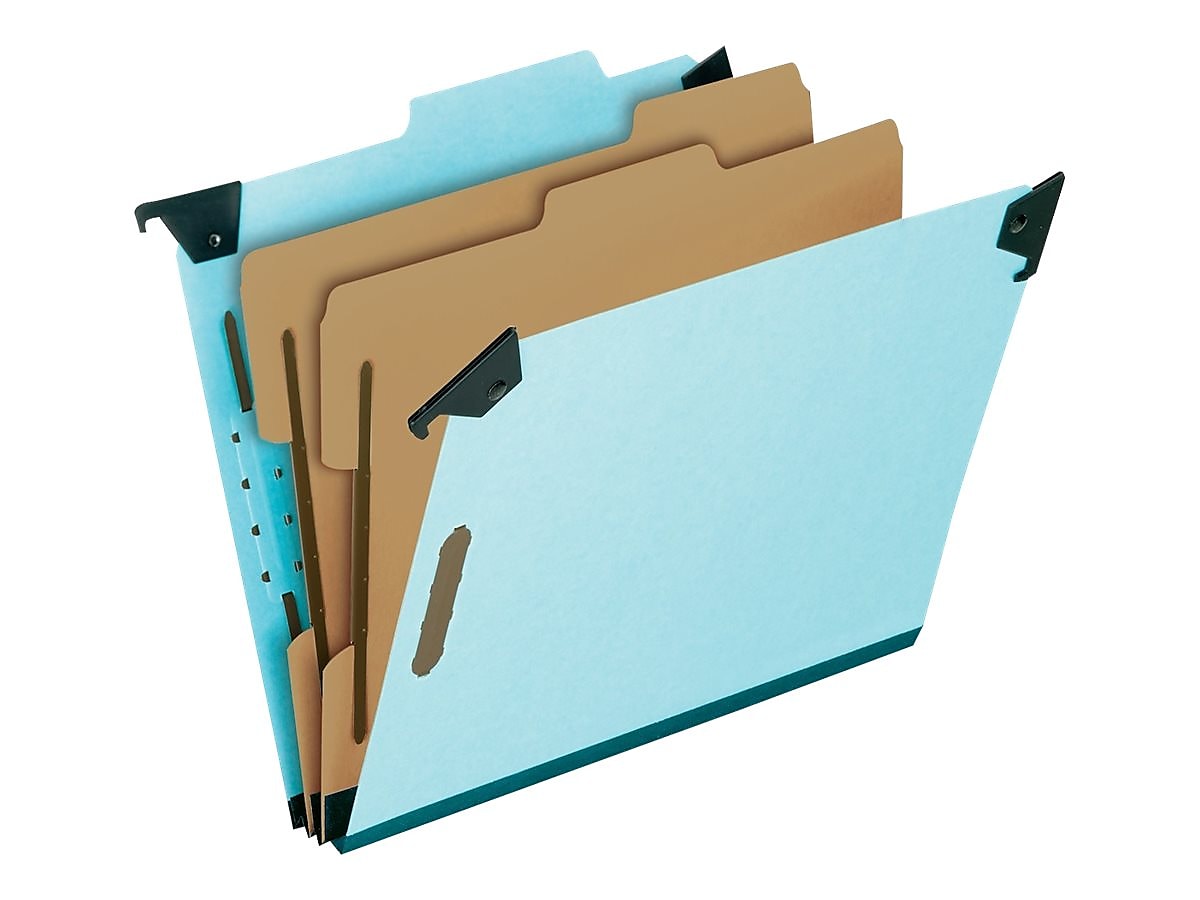 Pendaflex Classification Hanging File Folders, Letter Size, Light Blue, 10/Box