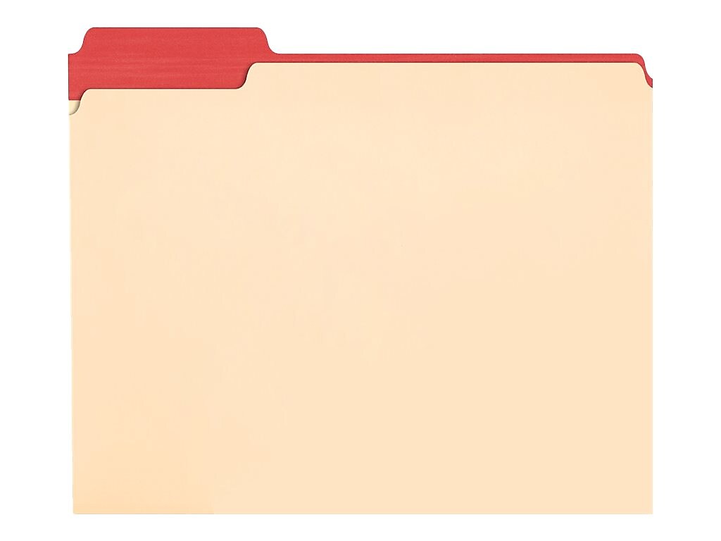 Pendaflex Color Tab File Folders, 3-Tab, Letter Size, Manila, 50/Box