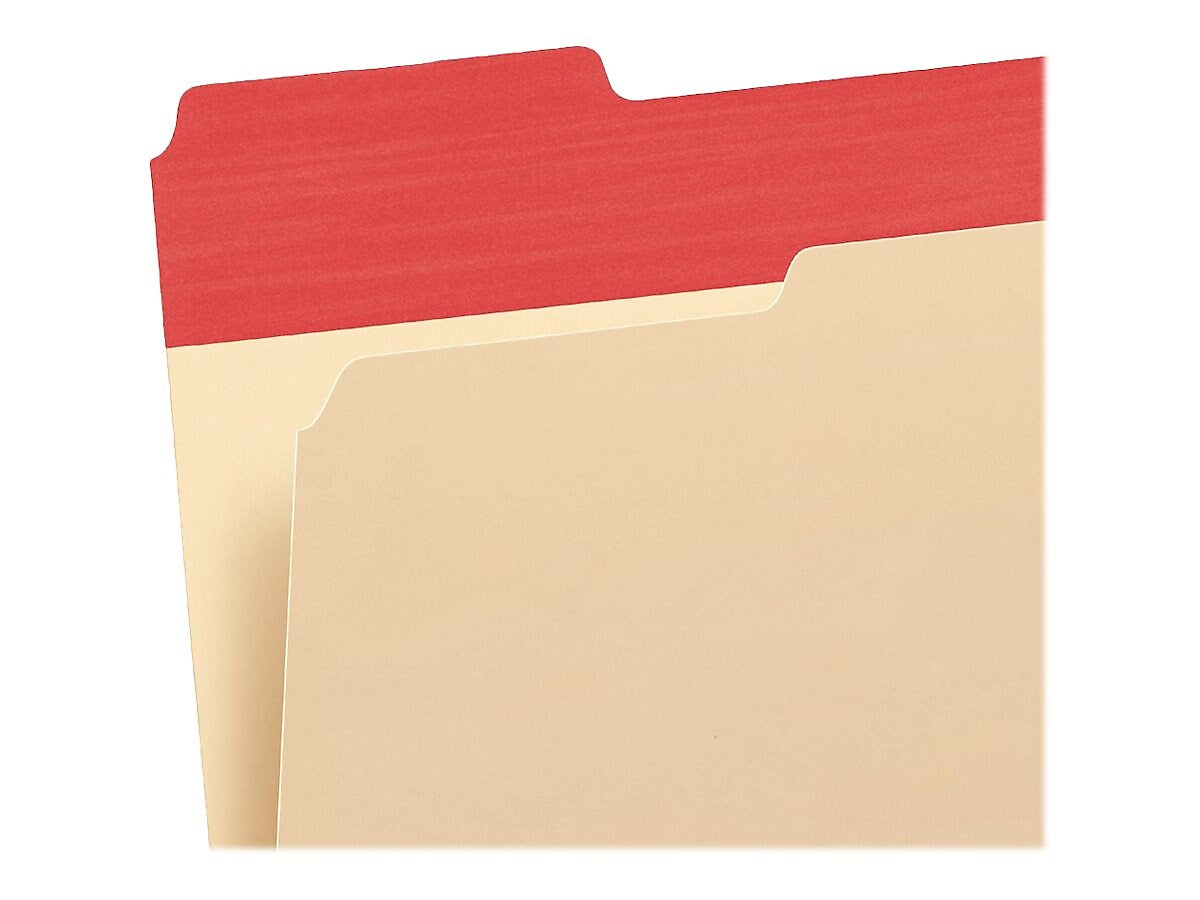 Pendaflex Color Tab File Folders, 3-Tab, Letter Size, Manila, 50/Box