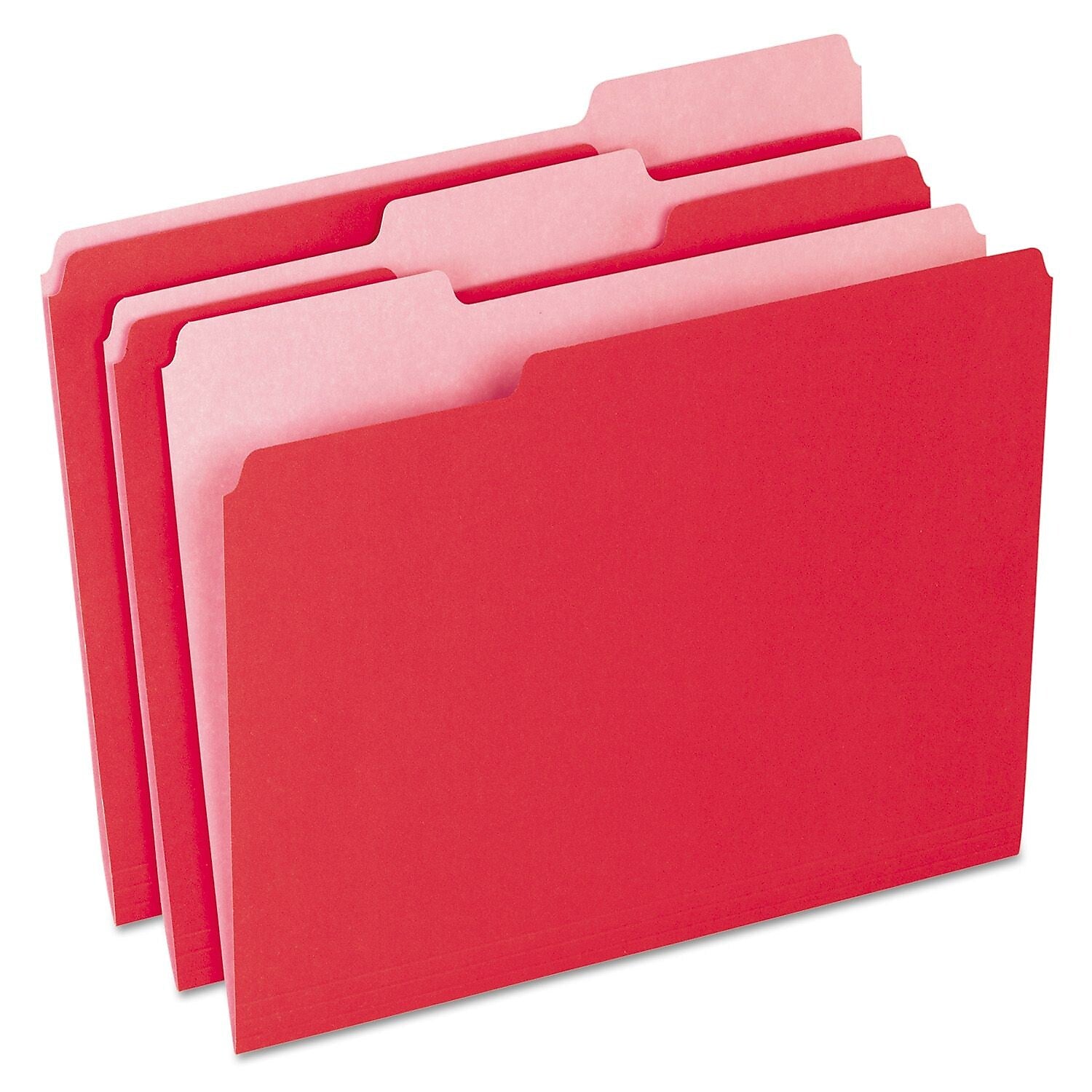 Pendaflex® Colored File Folders, Letter, Red, 100/Box