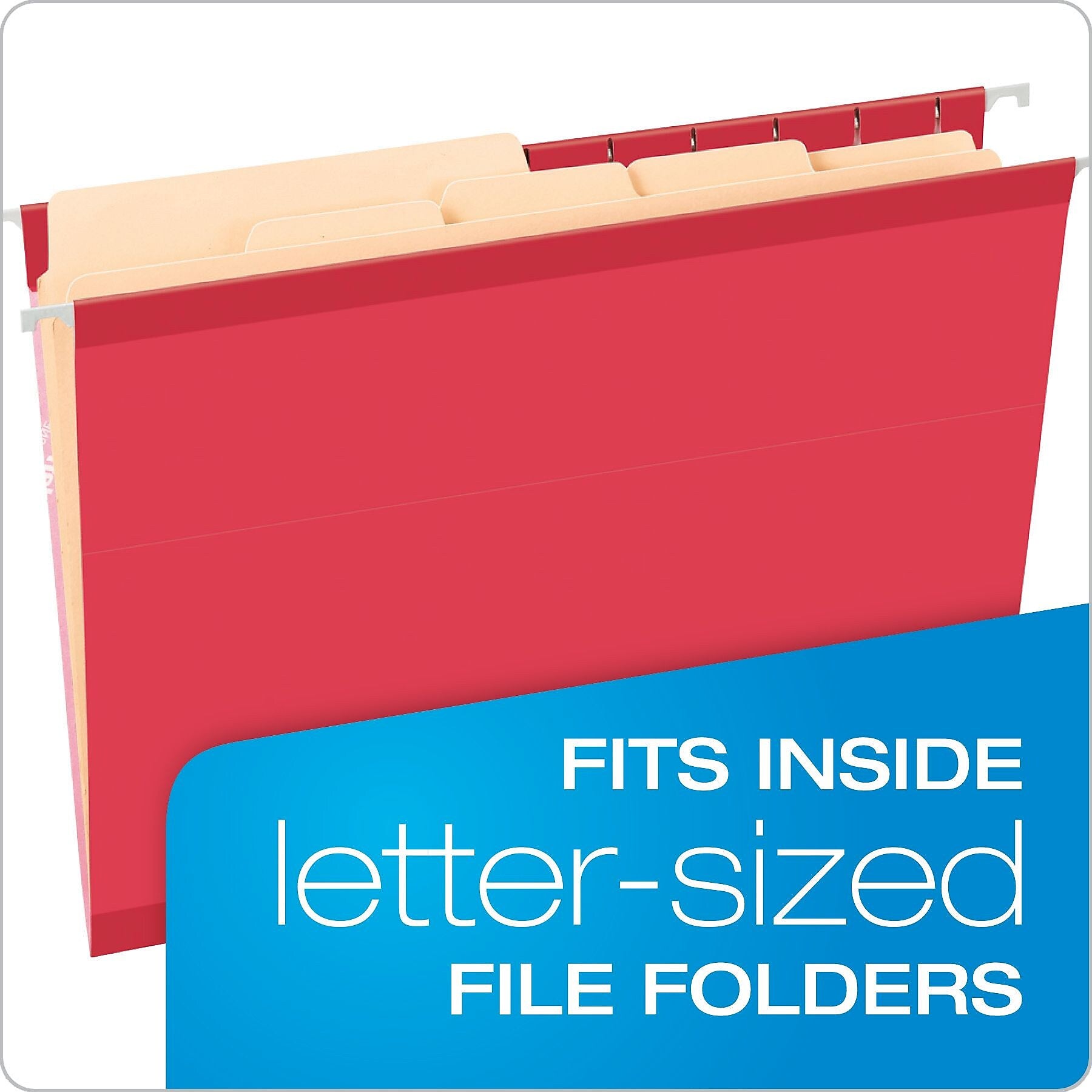 Pendaflex® Divide It Up® 4-Tab File Folder, Letter Size, Manila, 24/Pack