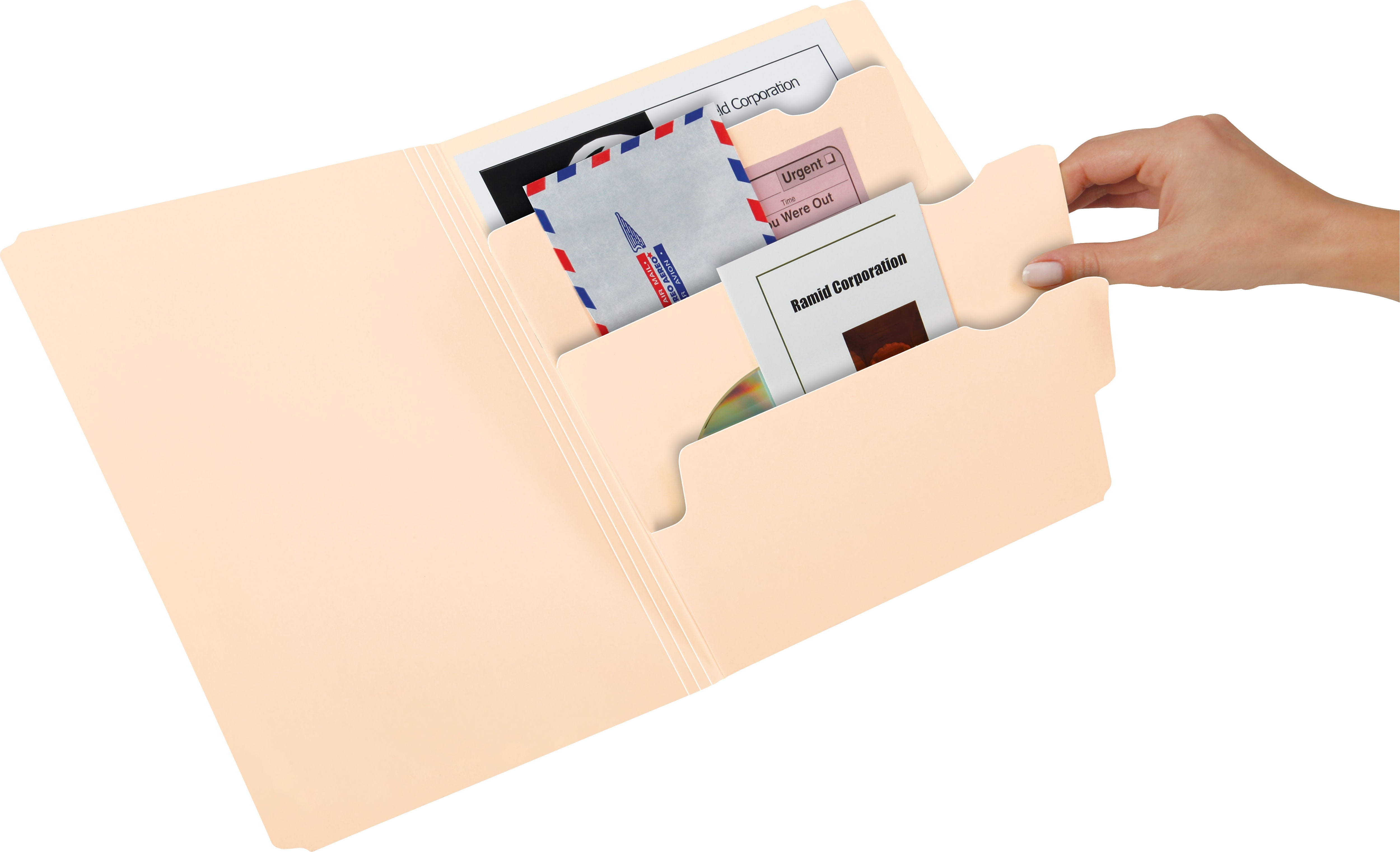 Pendaflex® Divide It Up® 4-Tab File Folder, Letter Size, Manila, 24/Pack