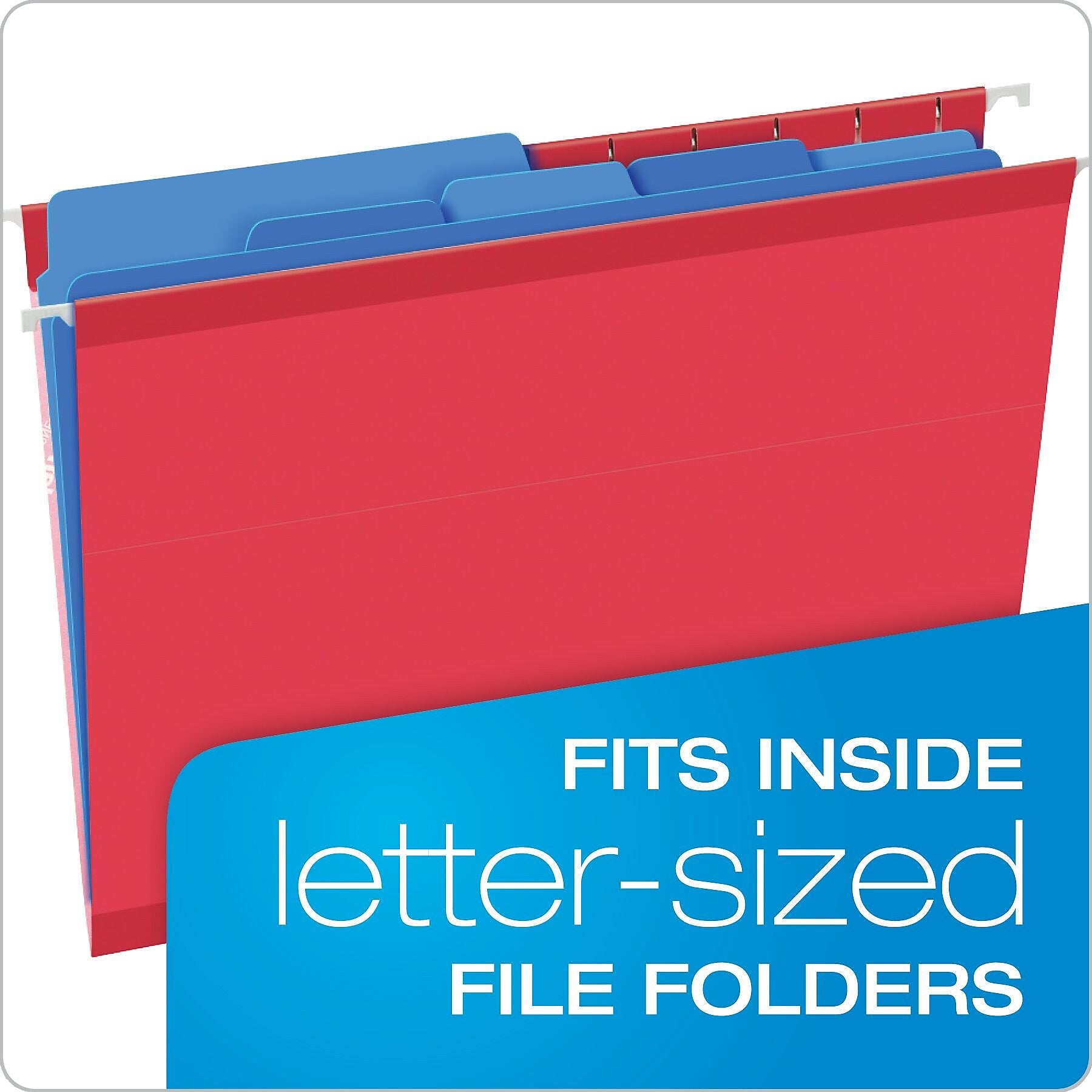 Pendaflex® Divide It Up® 4-Tab File Folder, Letter Size, Multicolor, 24/Pack