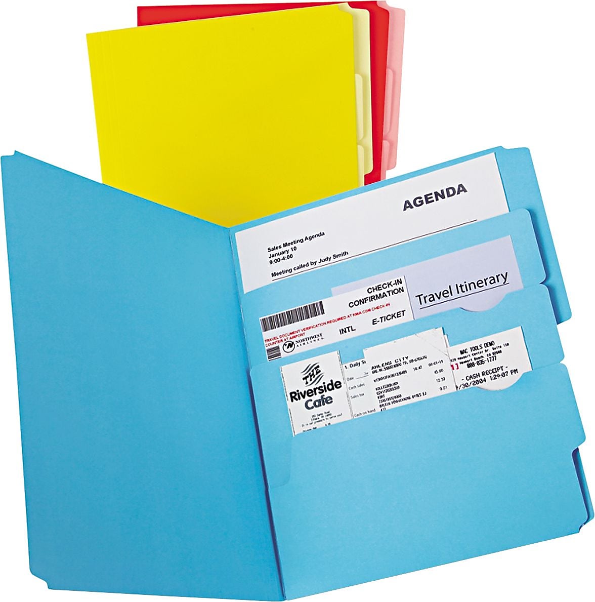 Pendaflex Divide it Up File Folder, Letter Size, Assorted, 12/Pack