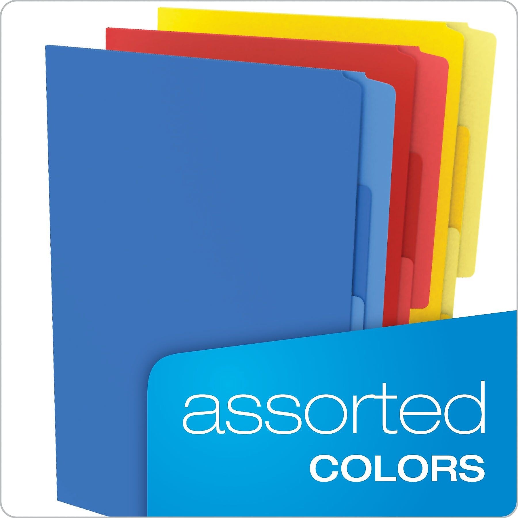 Pendaflex Divide it Up File Folder, Letter Size, Assorted, 12/Pack