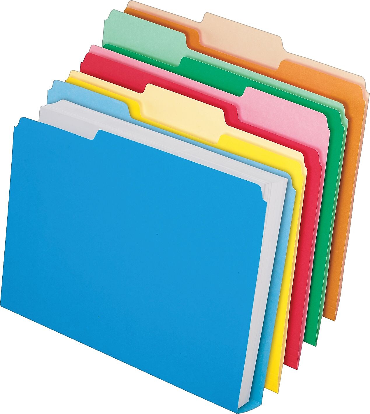 Pendaflex Double Stuff 3-Tab File Folder, Letter Size, Multicolor, 50/Box