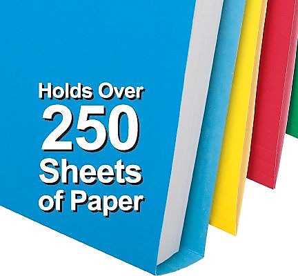 Pendaflex Double Stuff 3-Tab File Folder, Letter Size, Multicolor, 50/Box