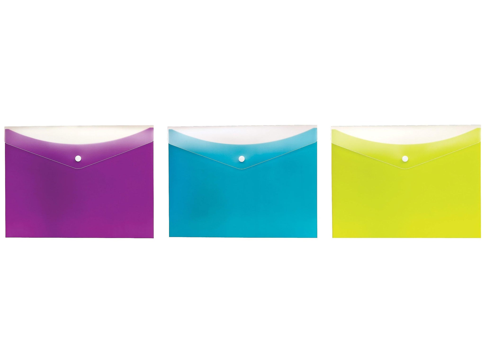 Pendaflex Dual-Pocket Snap Envelopes, Letter Size, Assorted Colors, 3/Pack