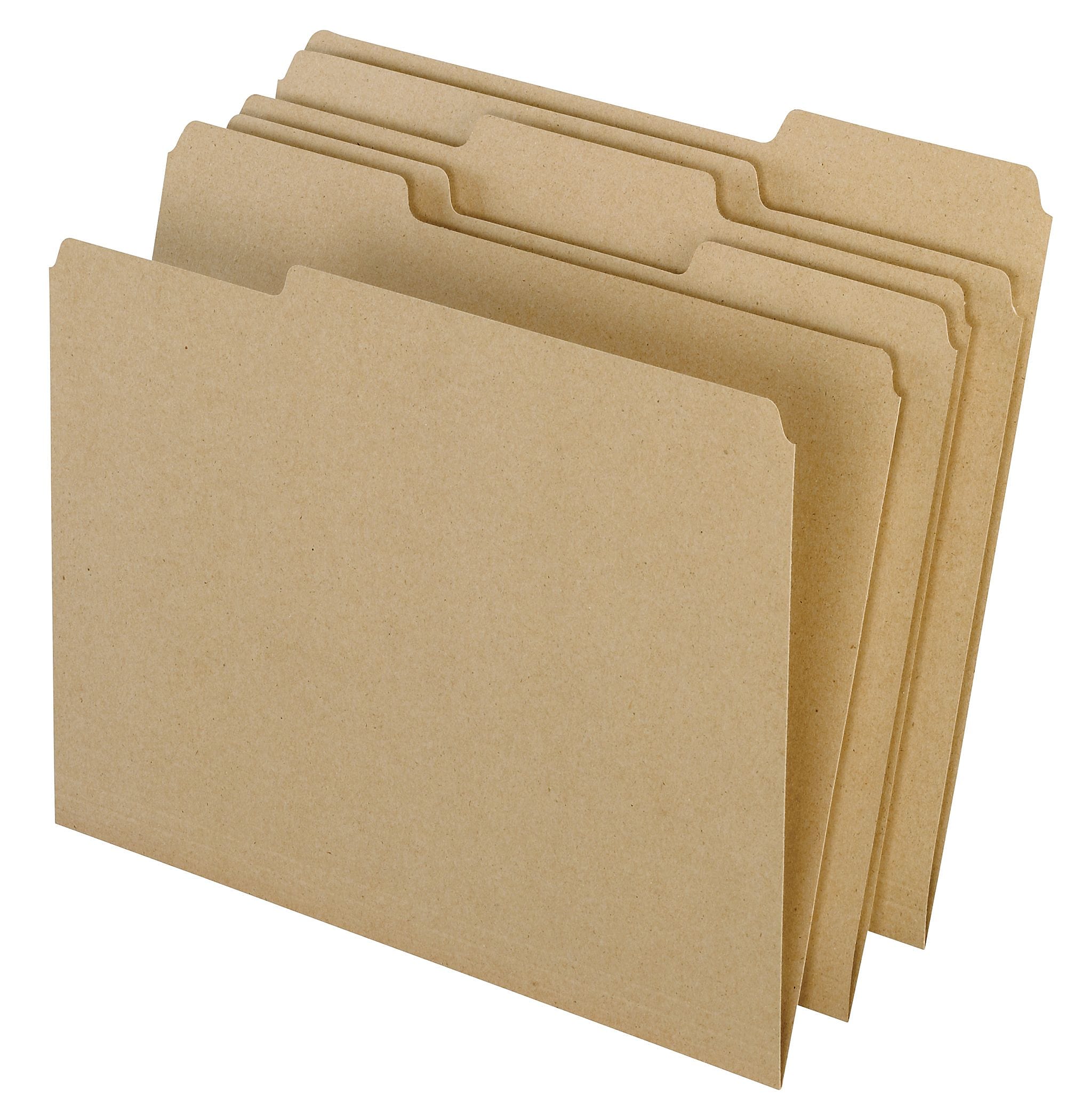 Pendaflex EarthWise File Folder, 3 Tab, Letter Size, Natural, 100/Box