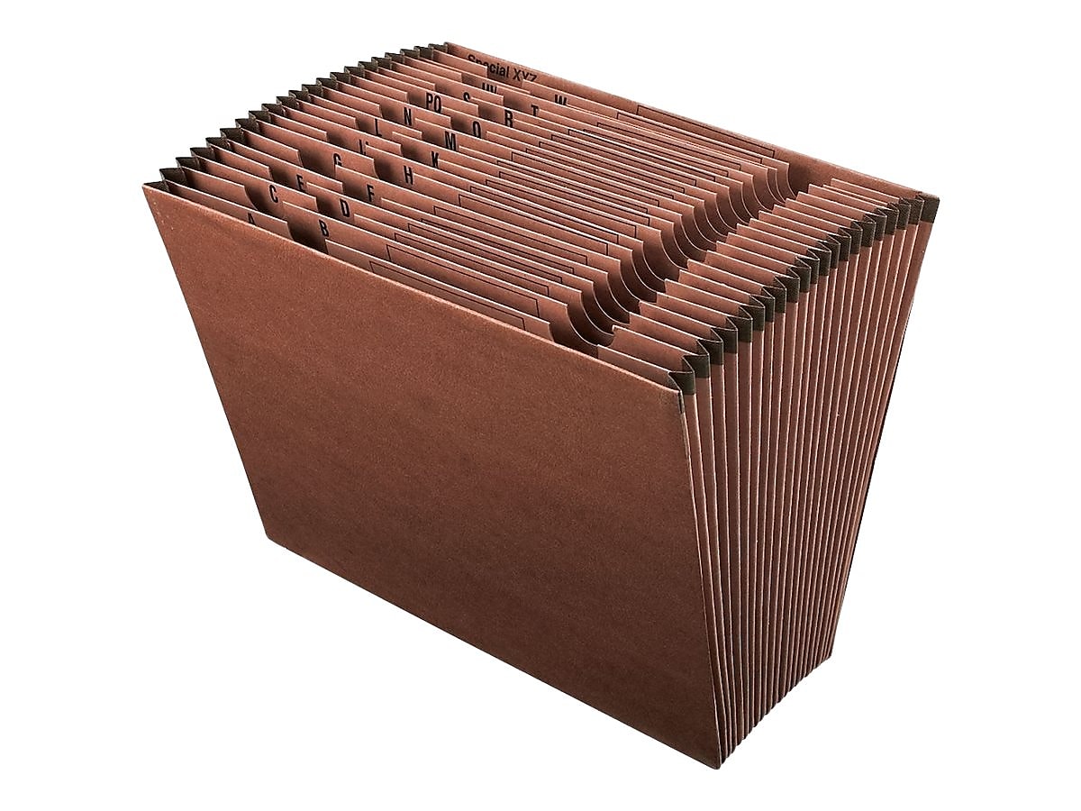 Pendaflex Earthwise Recycled Expanding File, A-Z Index, Letter Size, Redrope