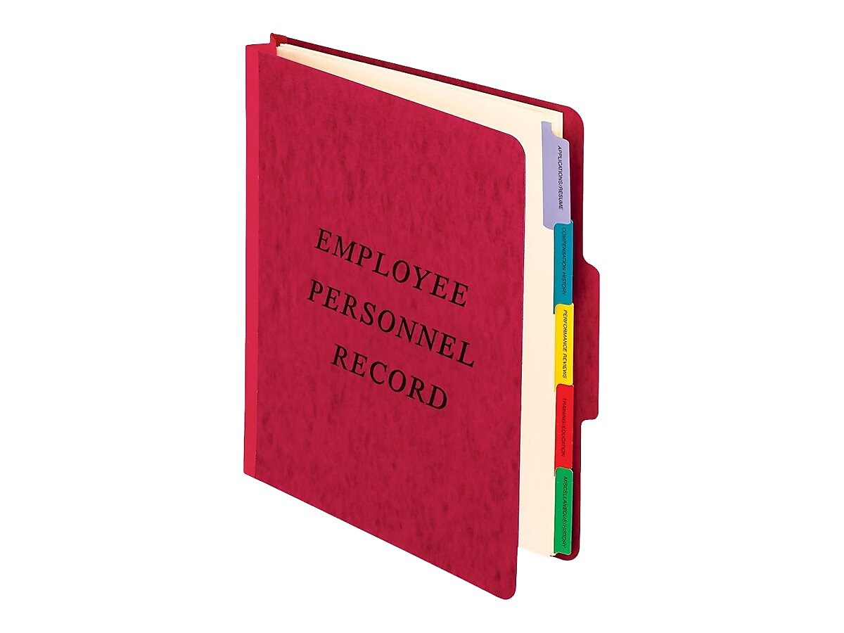 Pendaflex® Employee Personnel Folders, 1/3-Cut Top Tab, 5 Dividers, Each