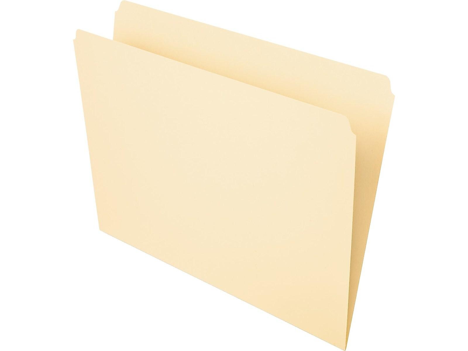Pendaflex Essentials File Folder, Straight Cut, Letter Size, Manila, 100/Box