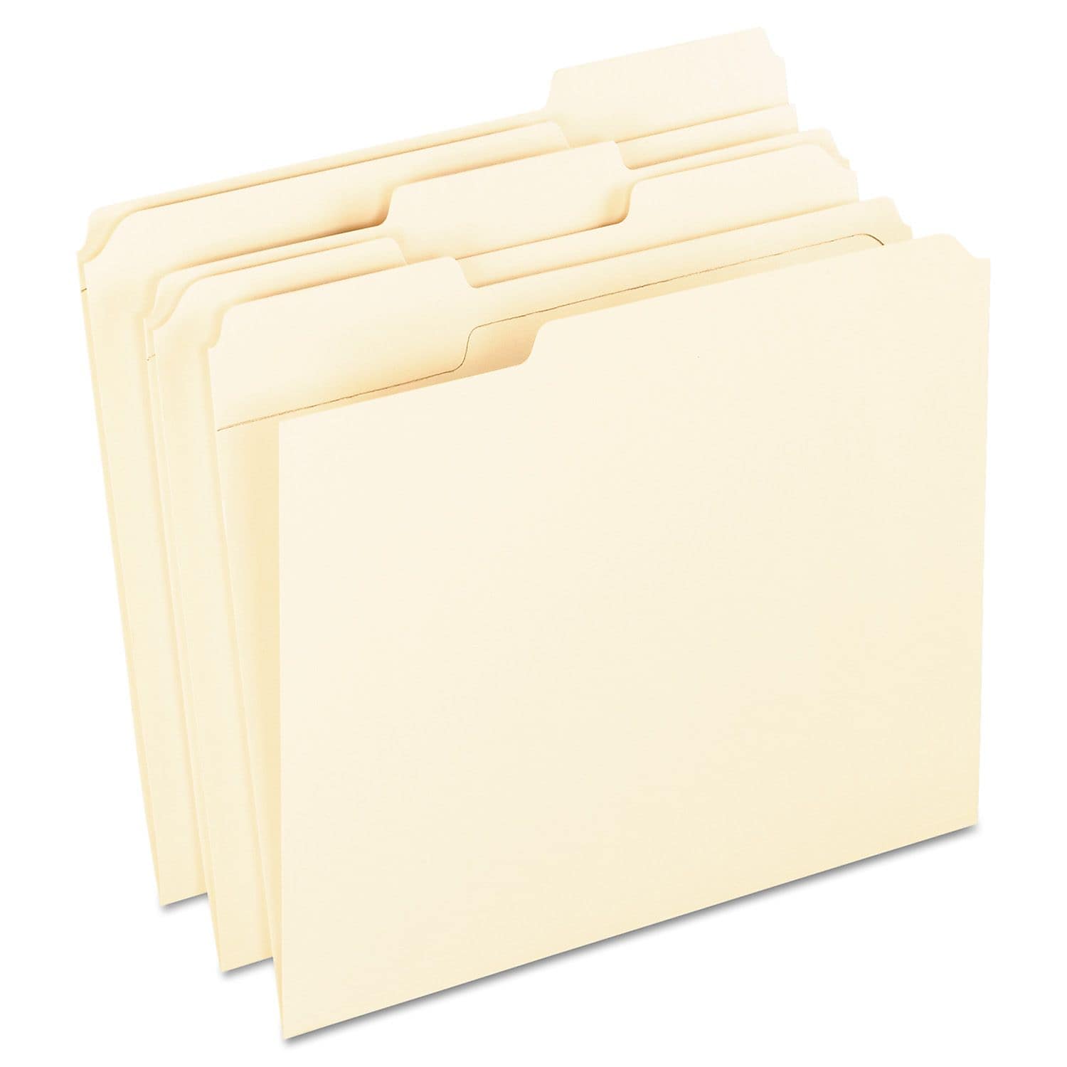 Pendaflex File Folder, 3 Tab, Letter Size, Manila, 100/Box