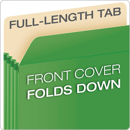 Pendaflex File Folder, Straight Cut, Letter Size, Green