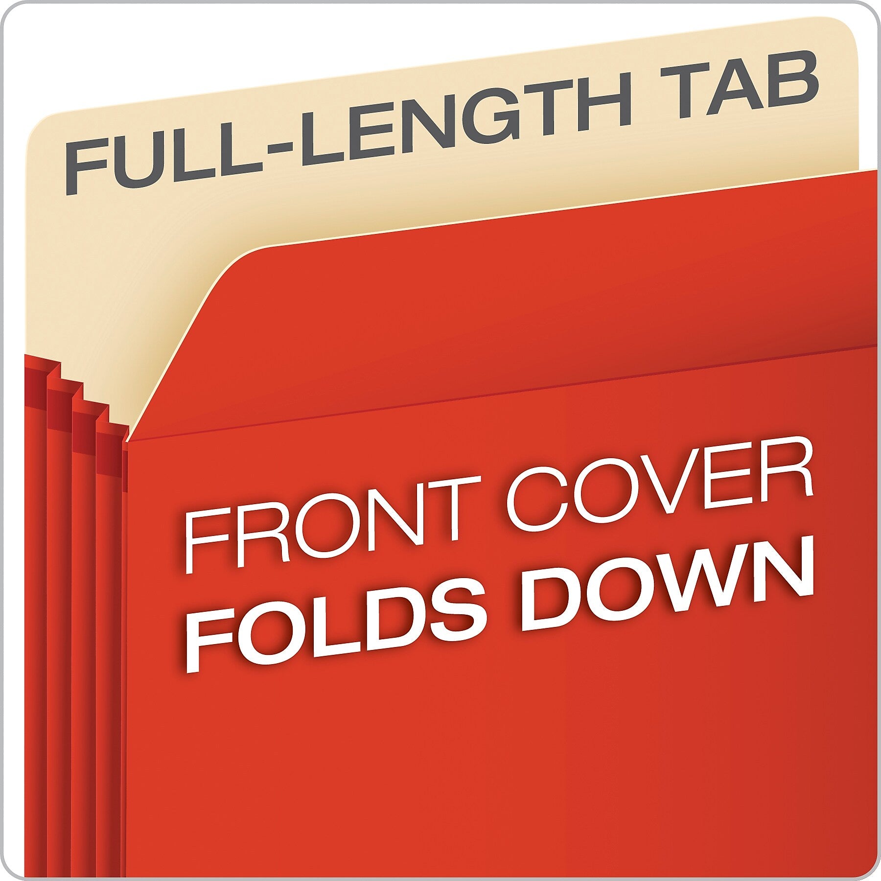 Pendaflex File Folder, Straight Cut, Letter Size, Red