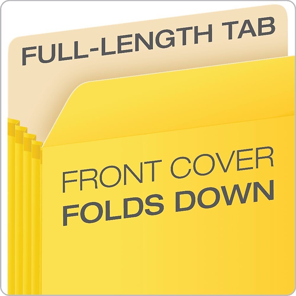 Pendaflex File Folder, Straight Cut, Letter Size, Yellow