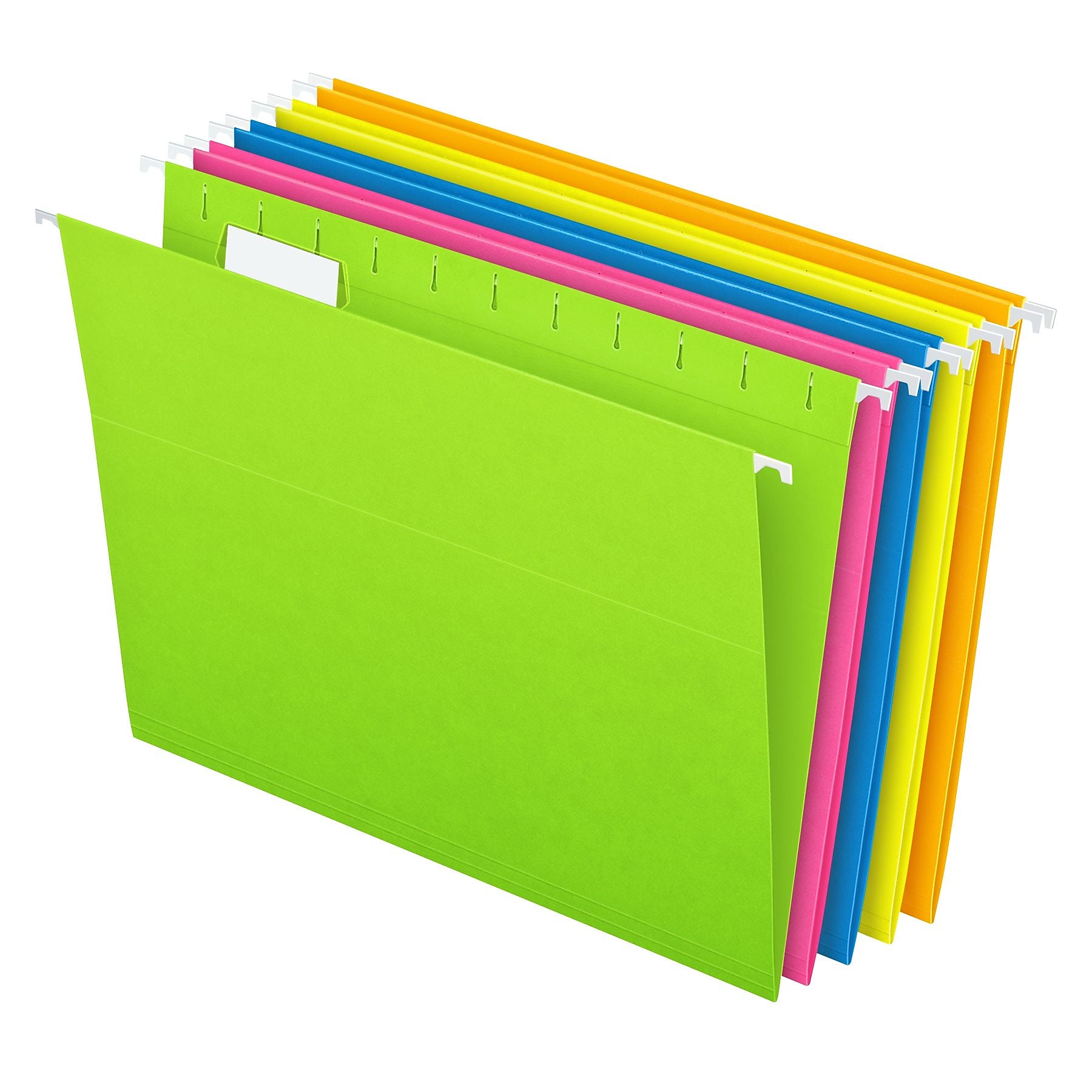 Pendaflex Glow 5-Tab Hanging File Folders, Letter Size, Multicolor, 25/Box