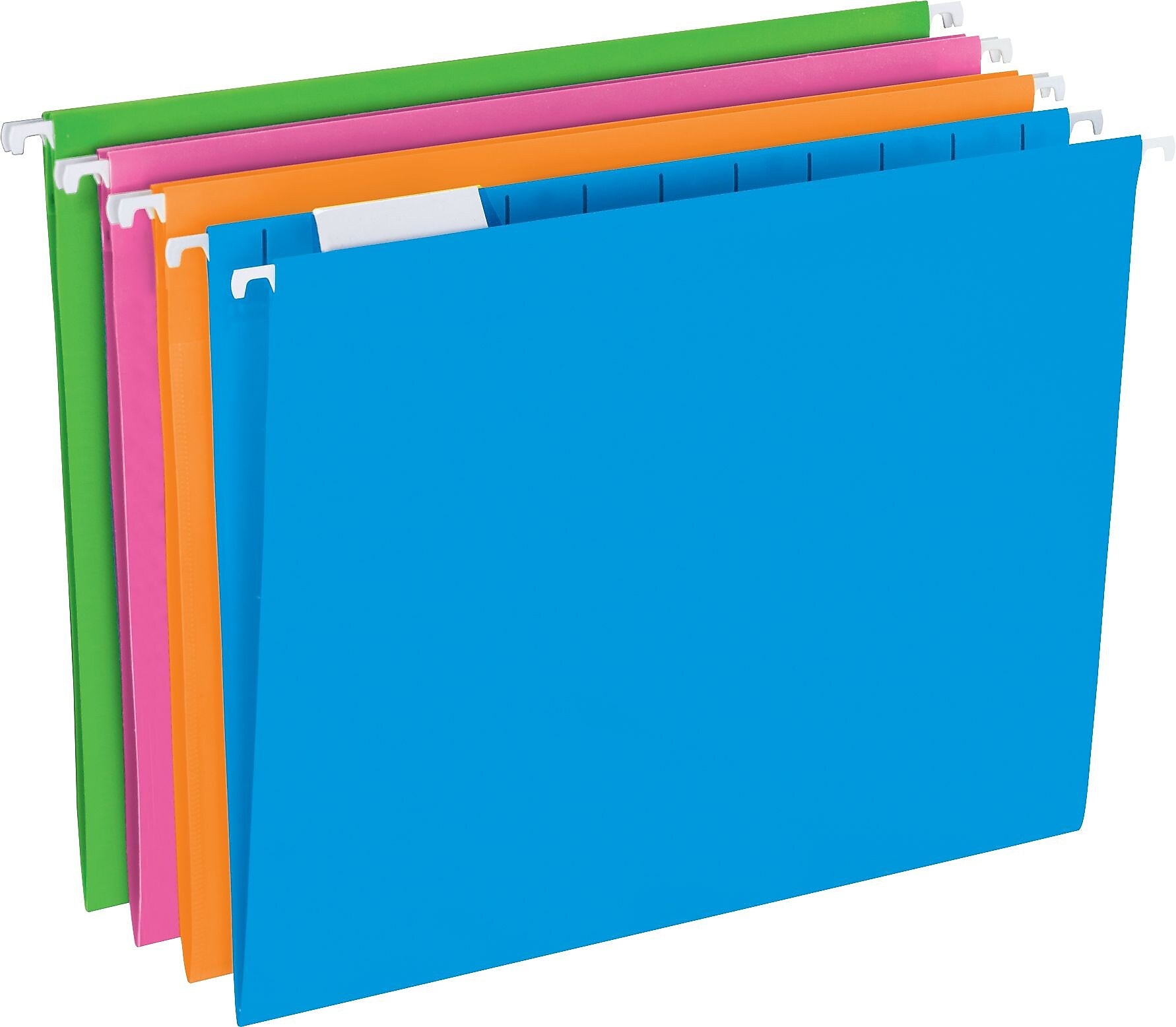 Pendaflex Glow 5-Tab Hanging File Folders, Letter Size, Multicolor, 25/Box