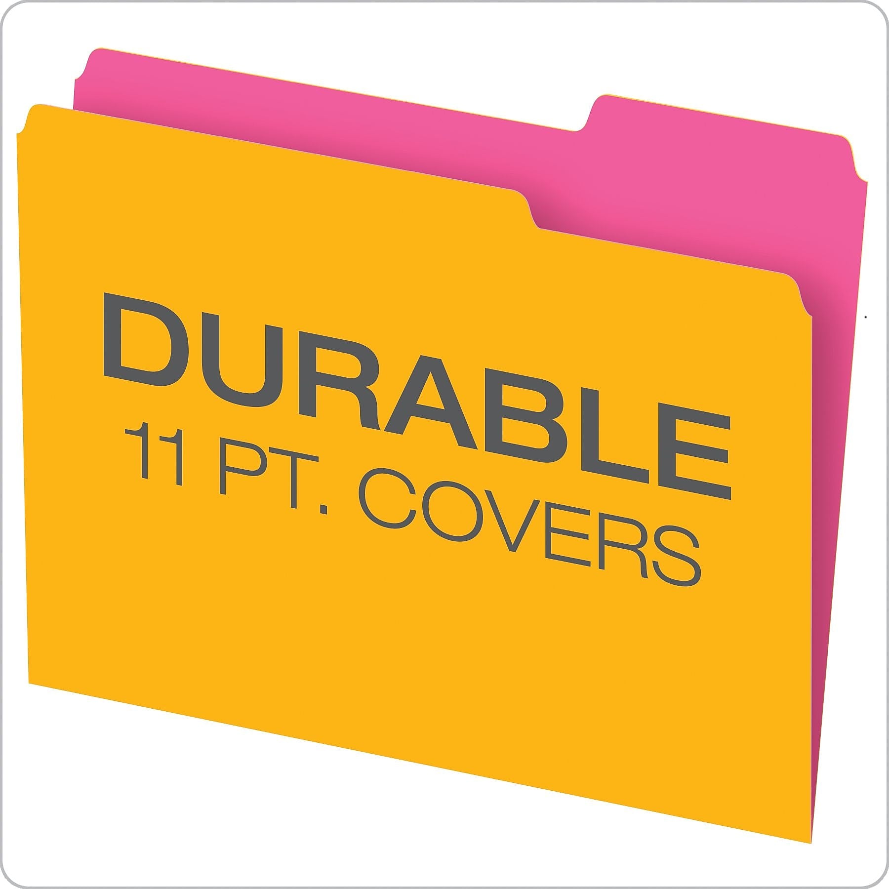 Pendaflex Glow Twisted 3-Tab File Folder, Letter Size, Multicolor, 12/Pack
