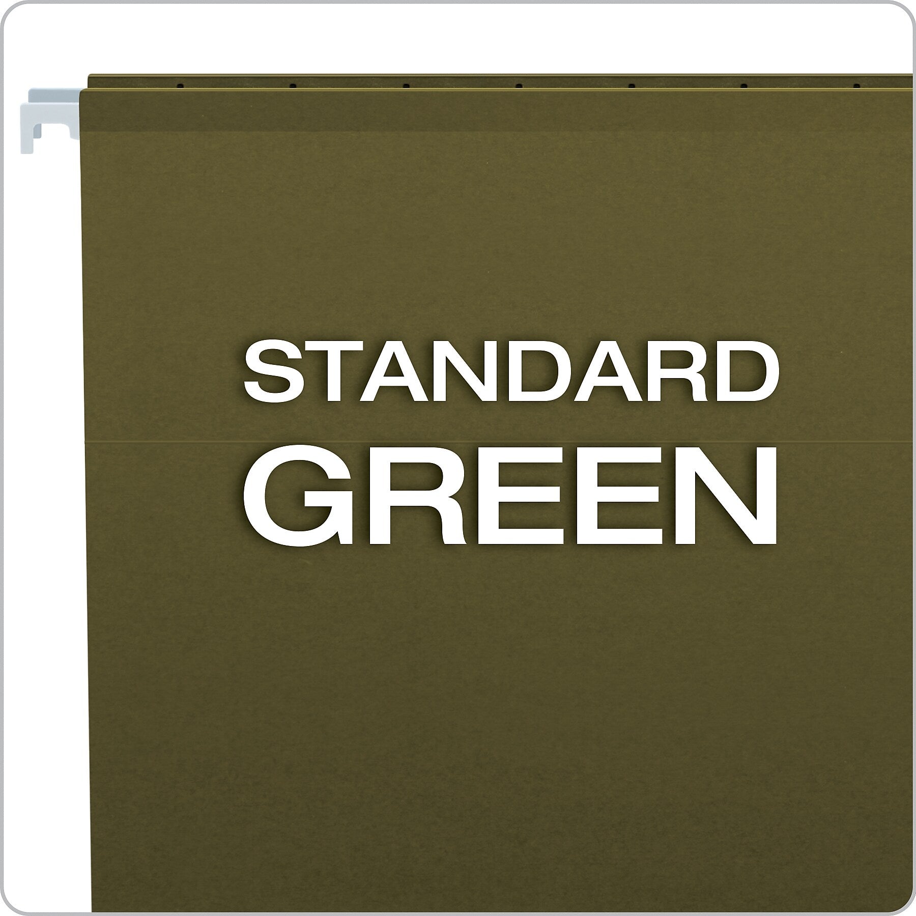 Pendaflex Hanging File Folder, 5-Tab, Letter Size, Green, 25/Box
