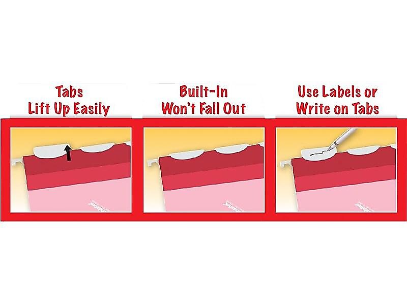 Pendaflex Hanging File Folder, Expansion, 6-Tab, Legal Size, Assorted, 25/Box