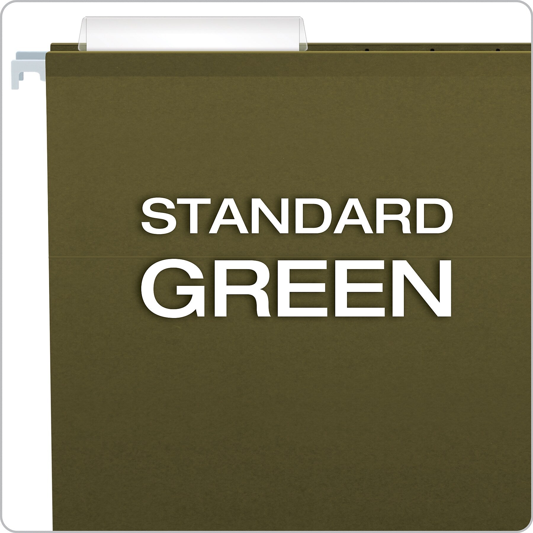 Pendaflex Hanging File Folders, 1/3-Cut Tab, Letter Size, Standard Green, 25/Box