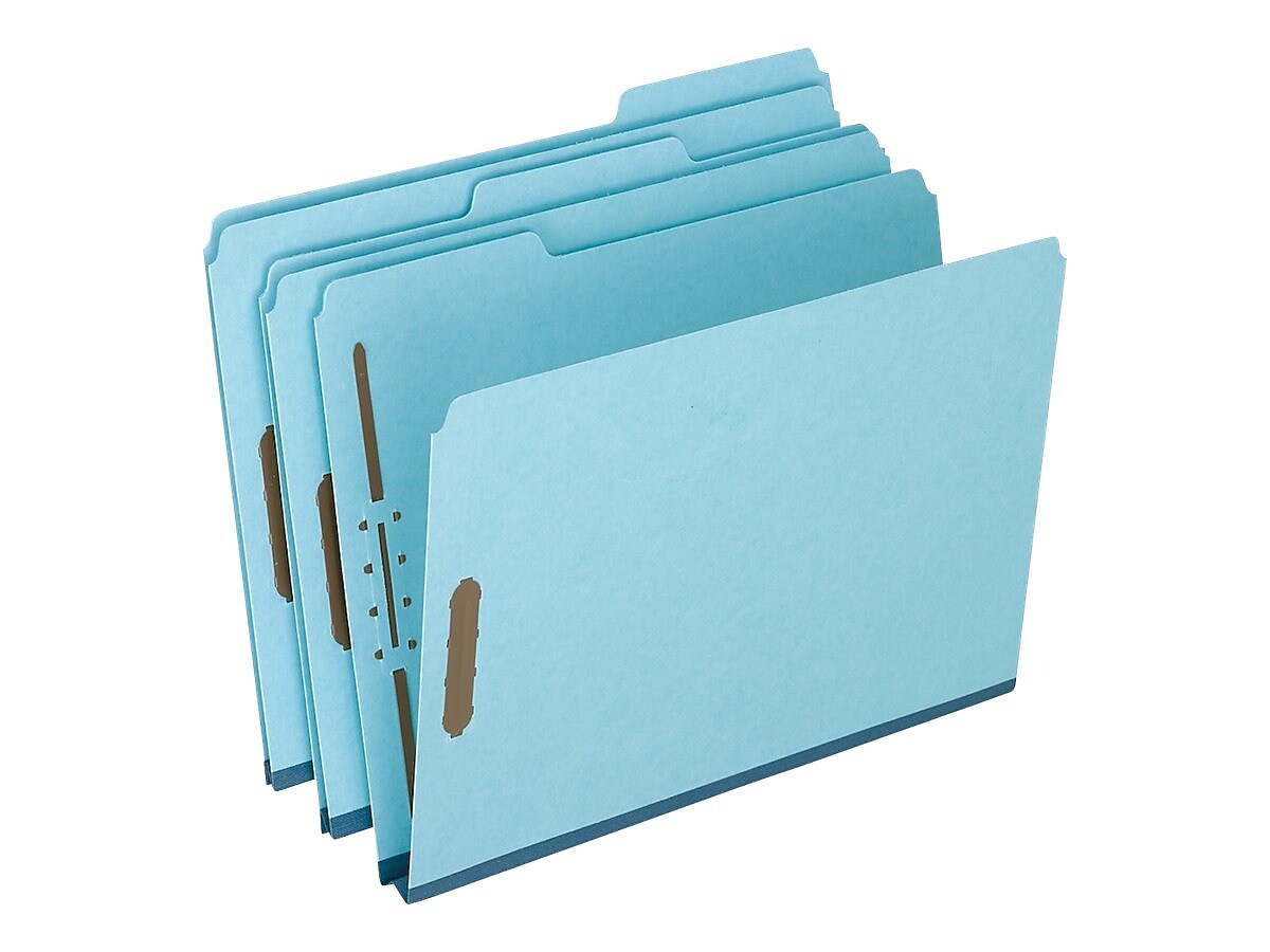 Pendaflex Heavy-Duty Classification Folders, Letter Size, Light Blue, 25/Box