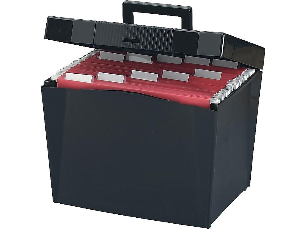 Pendaflex Portable Hanging File Box, Letter Size, Black