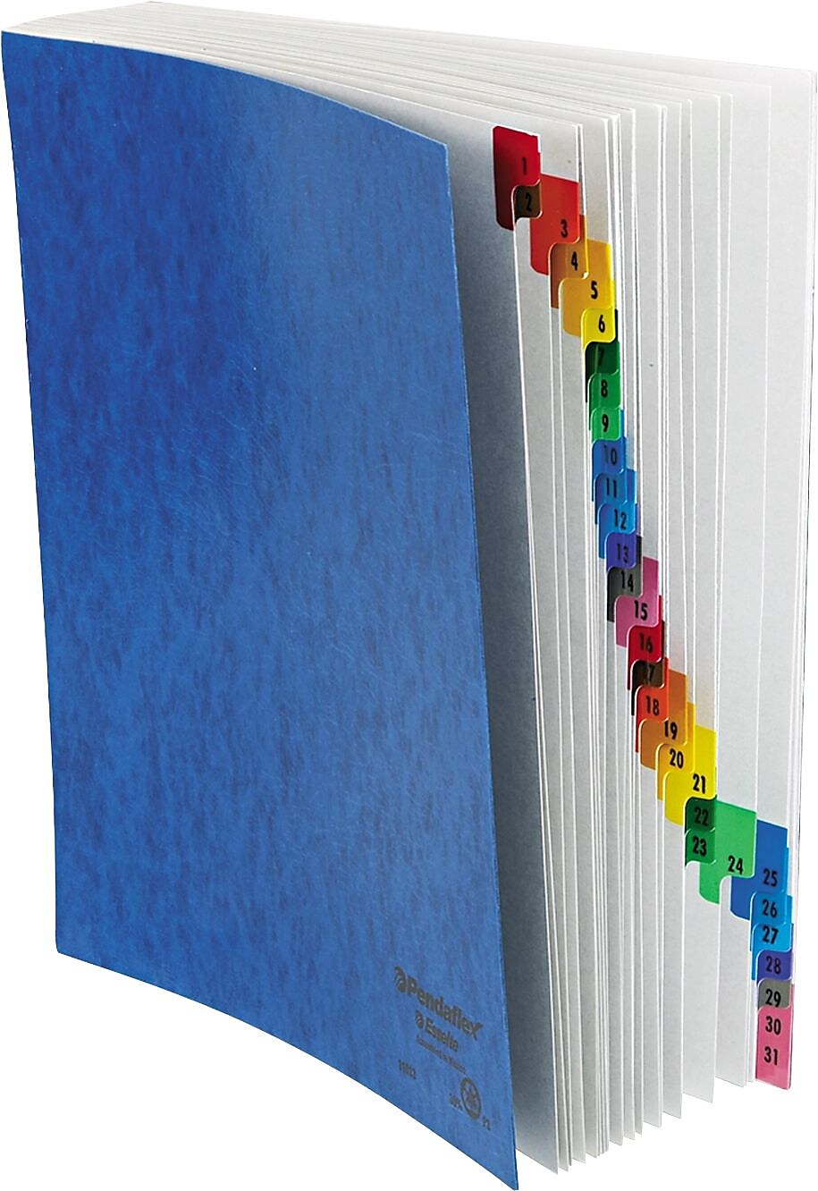 Pendaflex Pressboard Indexed Desk File, Numerical Index, Blue