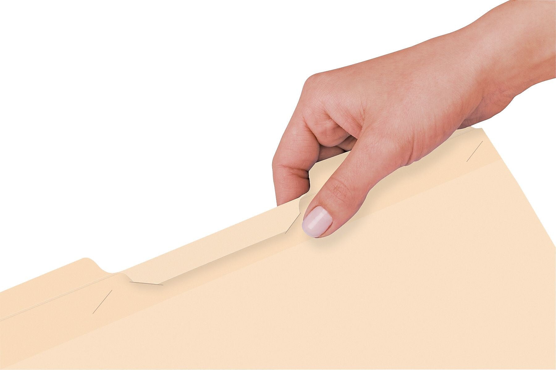 Pendaflex Ready-Tab File Folders, Letter Size, 3 Tab, Manila, 50/Box