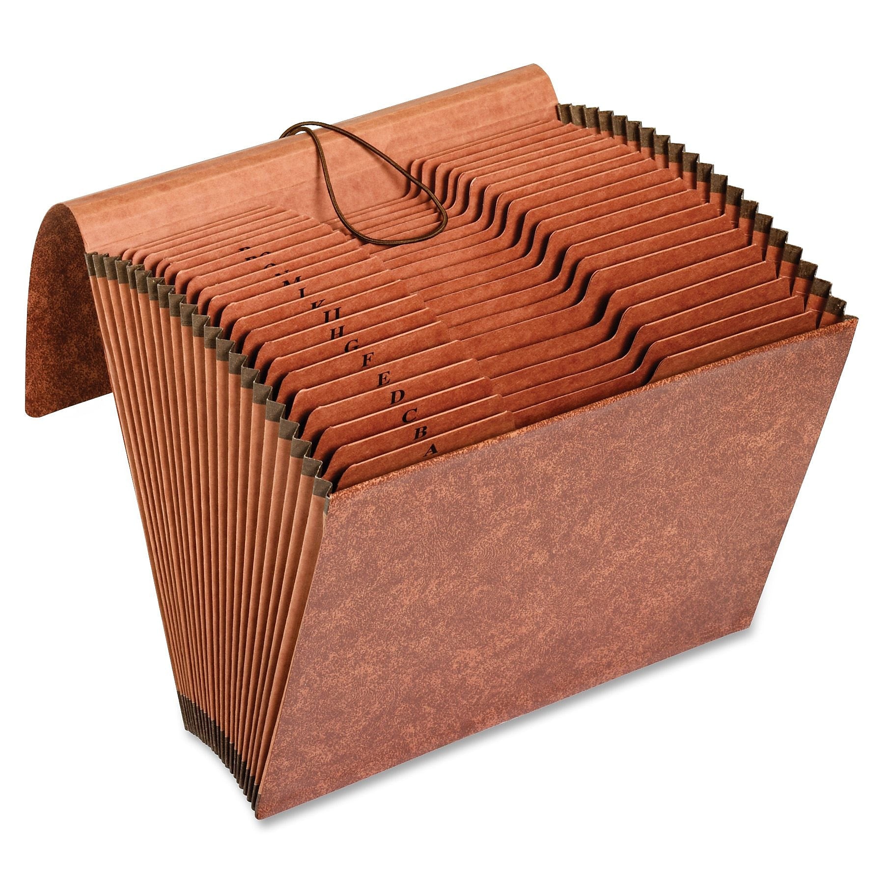 Pendaflex Recycled Heavy Duty Accordian File, Elastic Closure, Letter Size, Brown