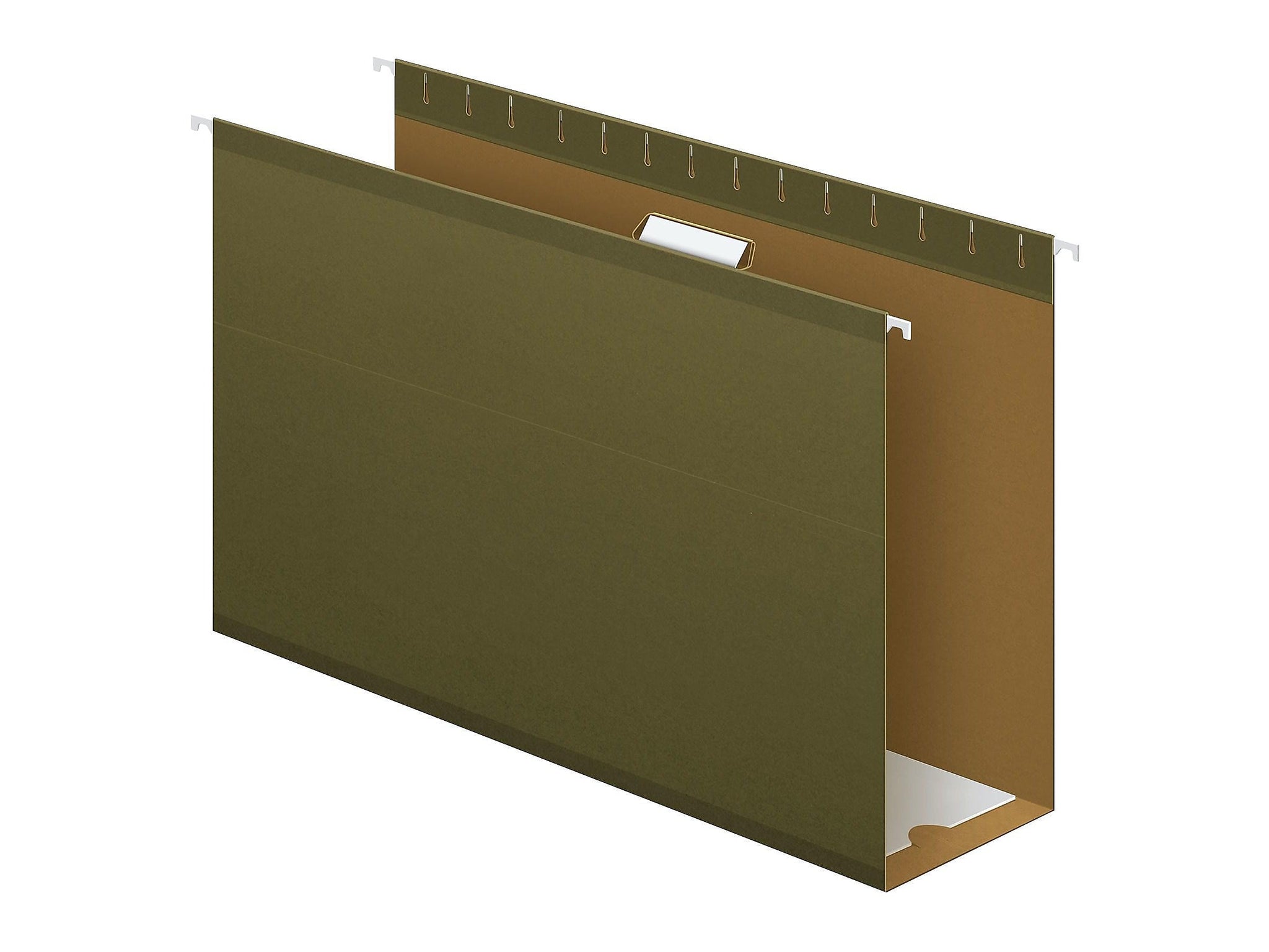 Pendaflex Reinforced Hanging File Folders, Extra Capacity, 5-Tab, Legal Size, Standard Green, 25/Box