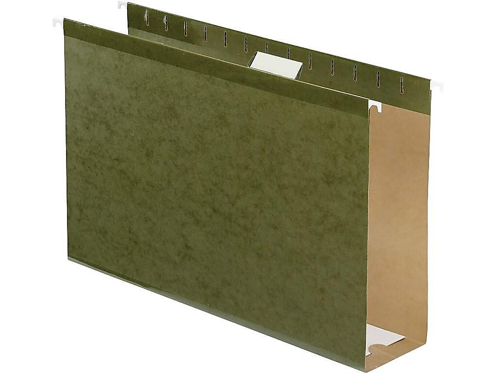Pendaflex Reinforced Hanging File Folders, Extra Capacity, 5-Tab, Legal Size, Standard Green, 25/Box