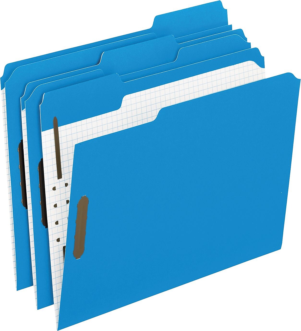 Pendaflex Reinforced Top Fastener Folders, 1/3 Cut, Letter, Blue, 50/Box