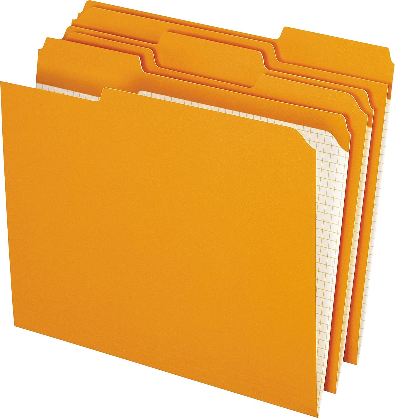 Pendaflex Reinforced Top Tab File Folders, 1/3 Cut, Letter, Orange, 100/Box