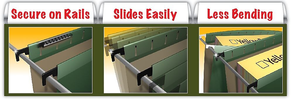 Pendaflex SureHook Hanging File Folders, Extra Capacity, 3-1/2
