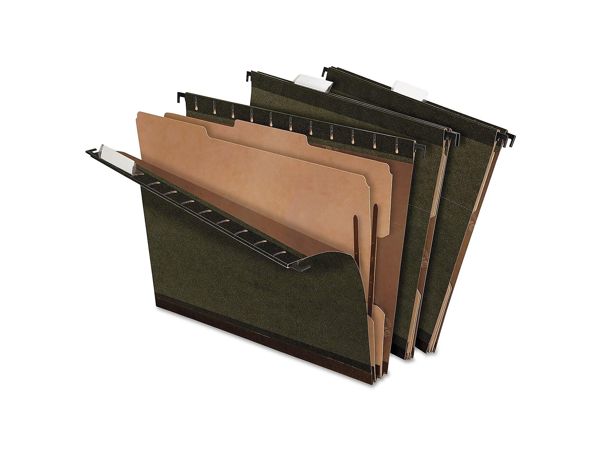 Pendaflex SureHook Hanging File Folders, Letter Size, Standard Green, 10/Box